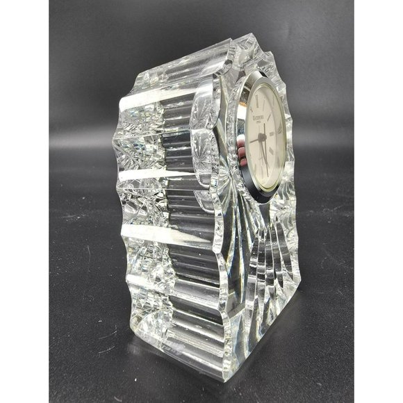 Waterford Crystal Mantle Clock With Roman Numerals Glass Vintage Style JJ3821 - Picture 4 of 16